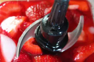 Strawberries in blender