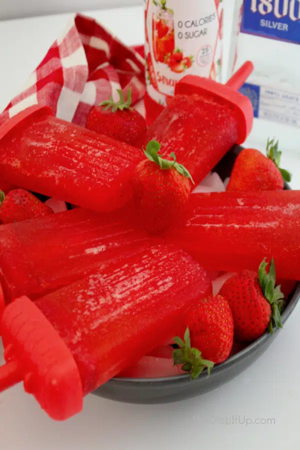 Ultimate Strawberry Margarita Popsicles 