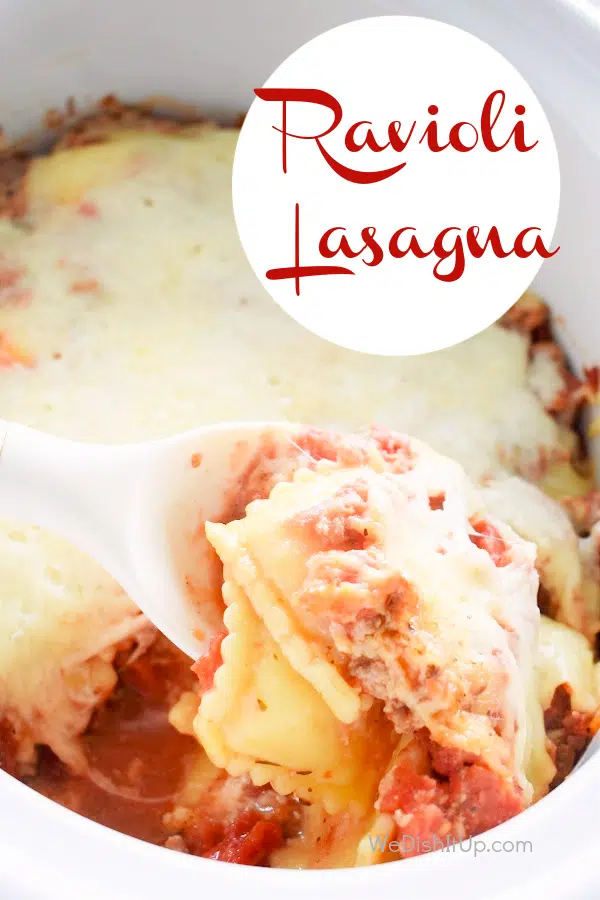 Slow Cooker Easy Ravioli Lasagna