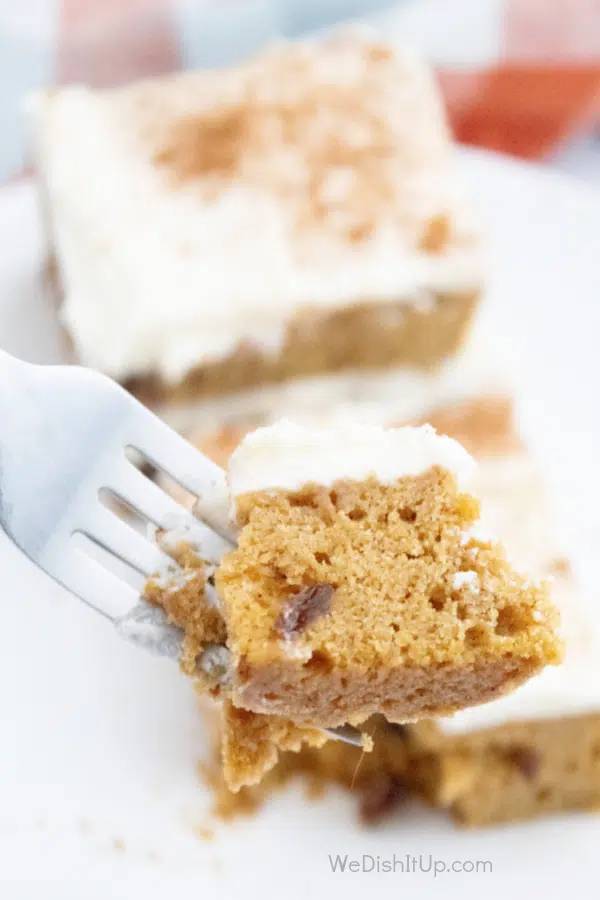 Pumpkin Bars with Raisins