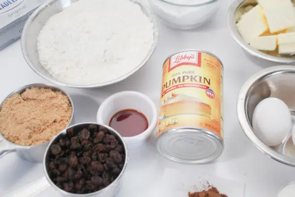 Ingredients for Pumpkin Bars