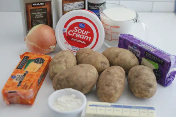 Ingredients for Cheesy Scalloped Potatoes