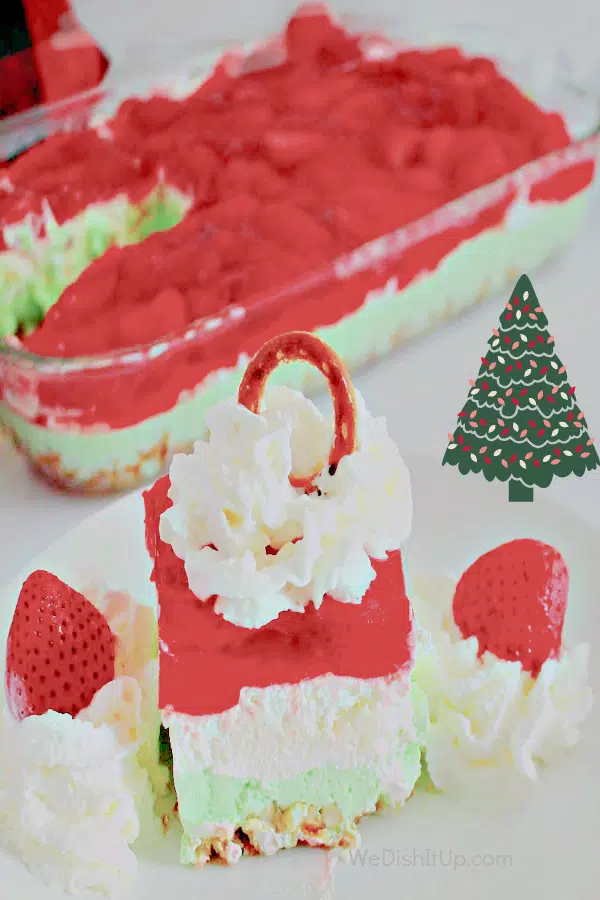 Strawberry Lime Holiday Pretzel Salad