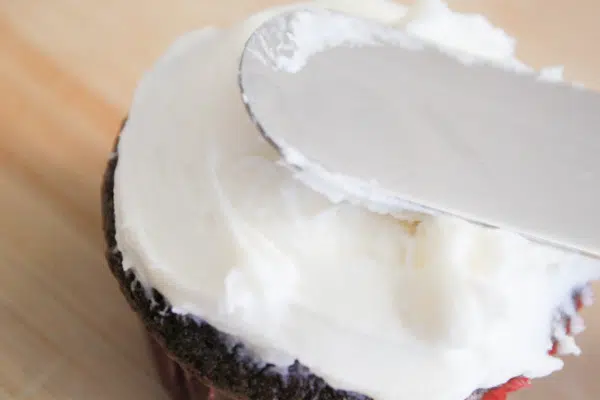 White Frosting on Cupcake 
