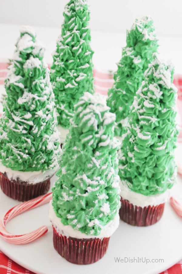 Easy Christmas Tree Cupcakes