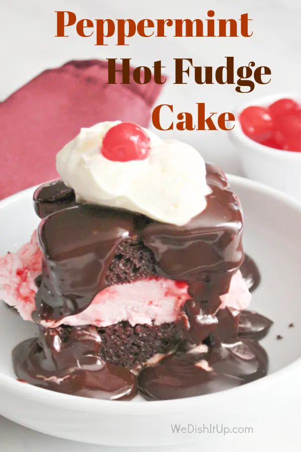 Peppermint Hot Fudge Cake