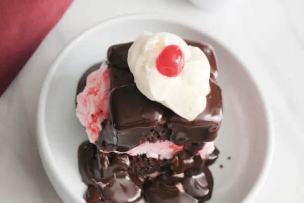 Peppermint Hot Fudge Cake