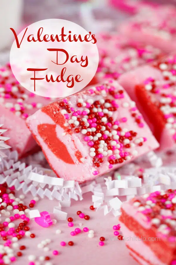 Strawberry Valentines Day Fudge 