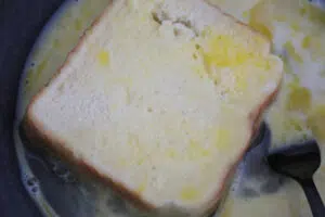 Soaking the bread