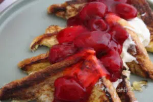 Strawberry Topping on French Toast
