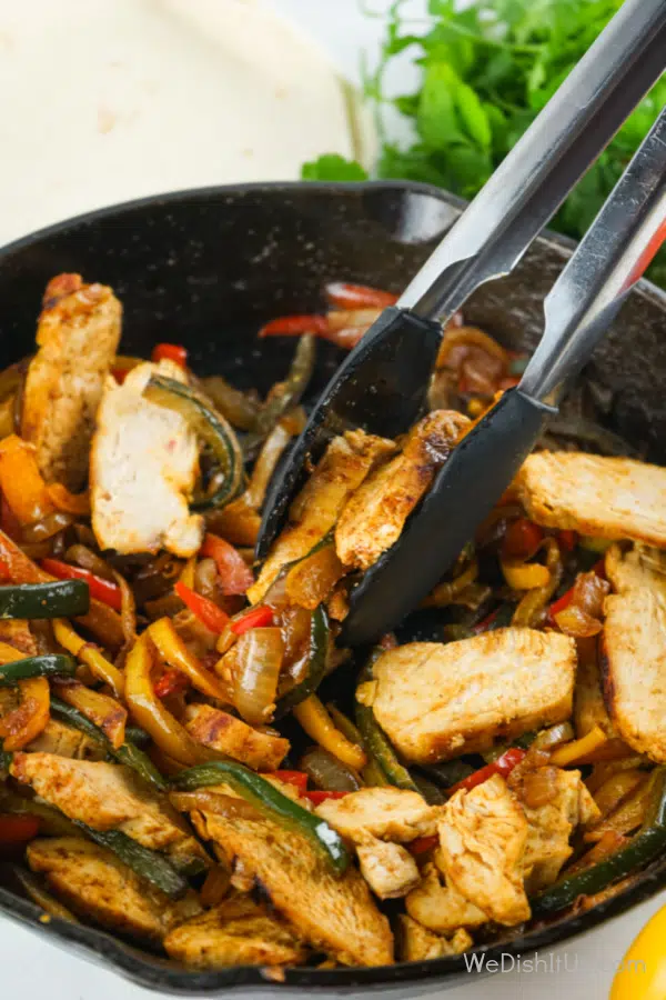 Chucken Fajitas in a Skillet