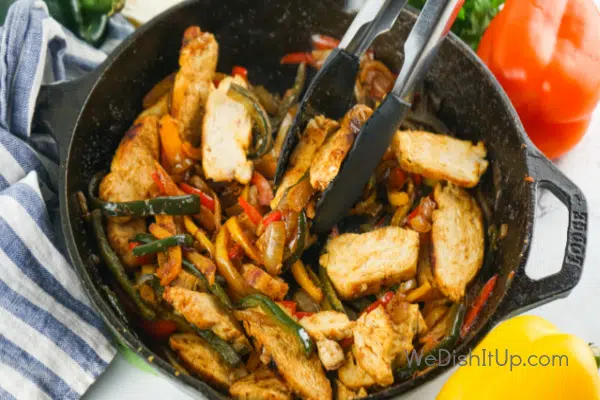 Chicken fajitas in Skillet