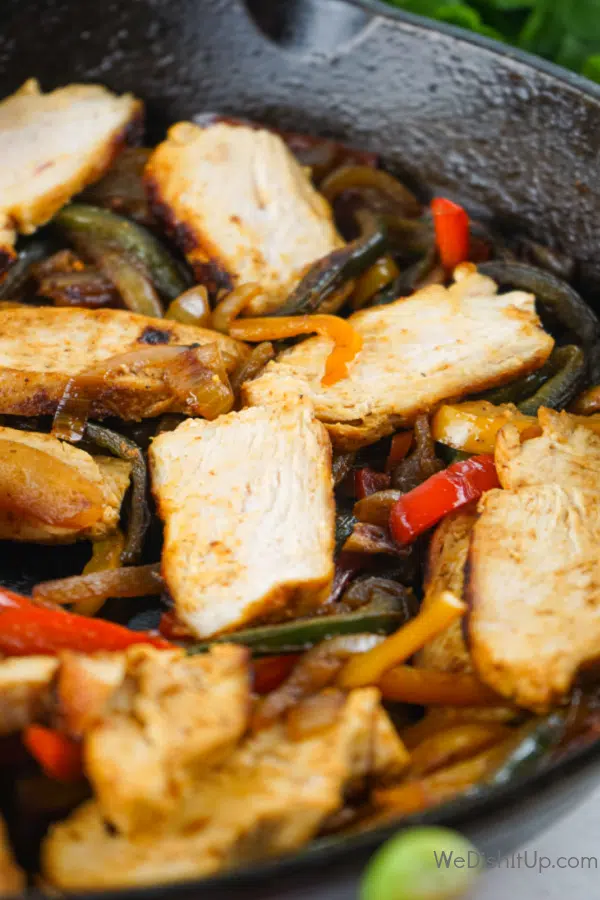 Chicken Fajitas In A Skillet