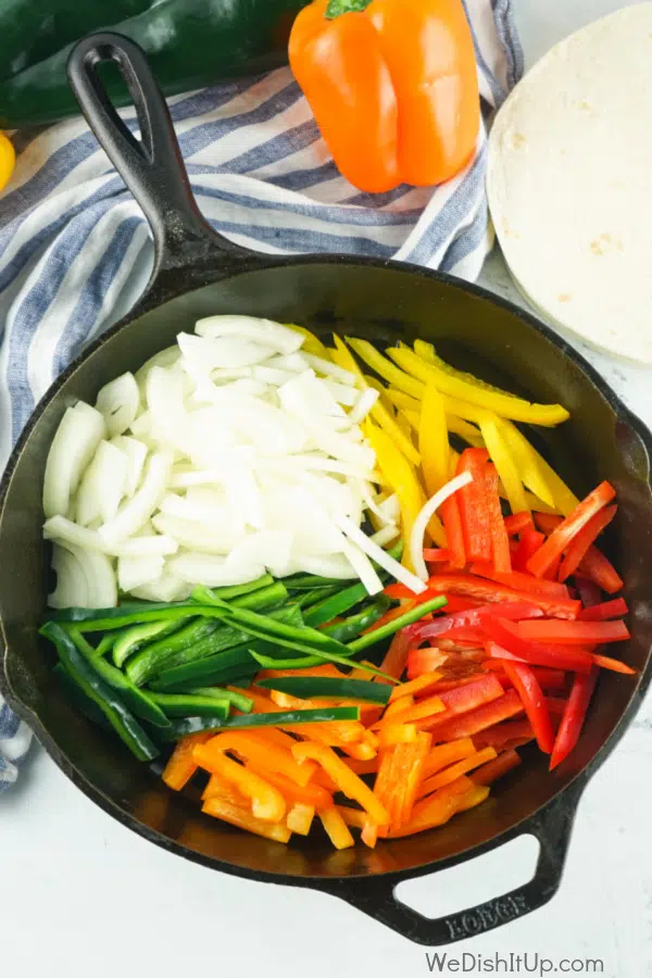 Vegies in pan 