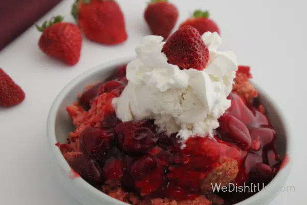 Strawberry Cream Cheese Dump  Cake