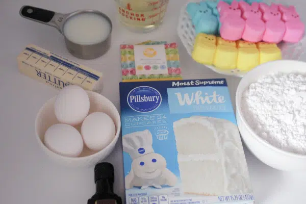 Ingredients for cupcakes