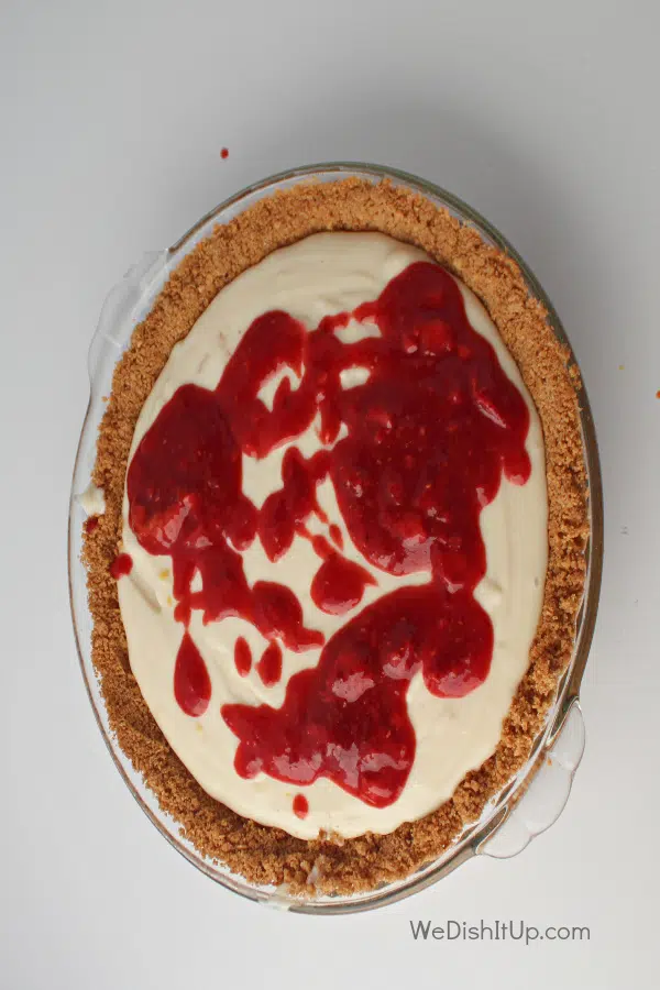 Strawberry Puree on Pie