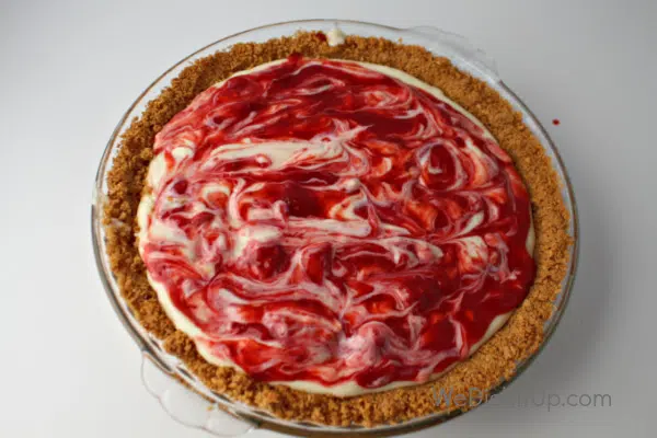 Pie going in the oven