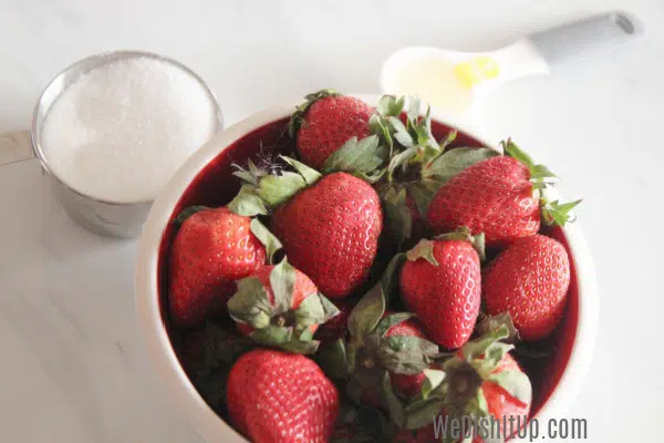 Ingredients for Strawberry topping 