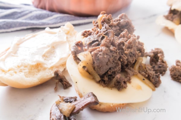 Cheesesteak in Process