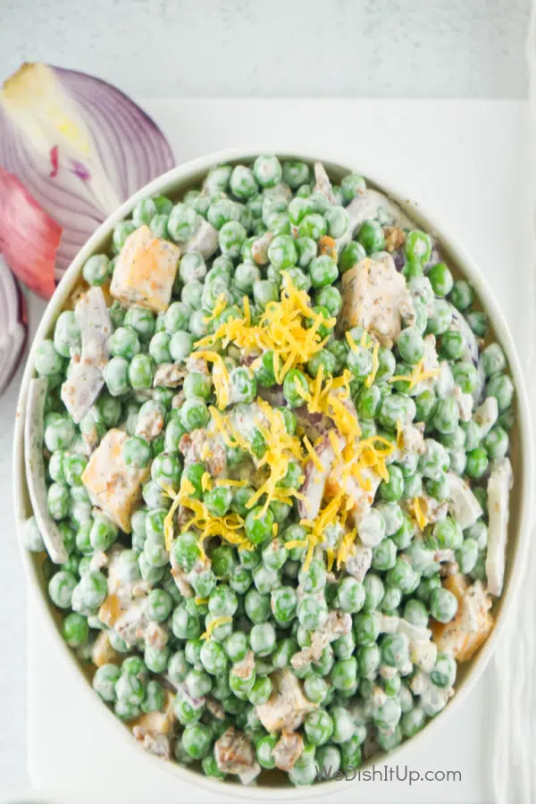 Pea Salad with Bacon and Cheddar