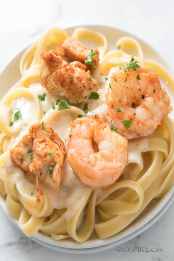 Chicken and Shrimp Alfredo