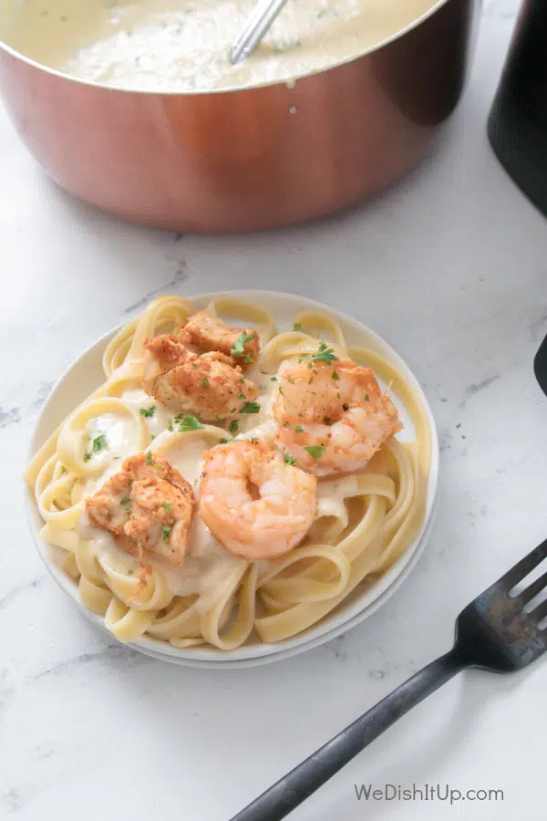 Chicken and Shrimp Alfredo