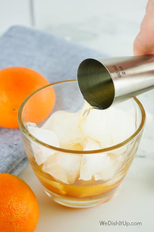 Pouring Bourbon into Glass