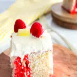 Raspberry Lemon Poke Cake