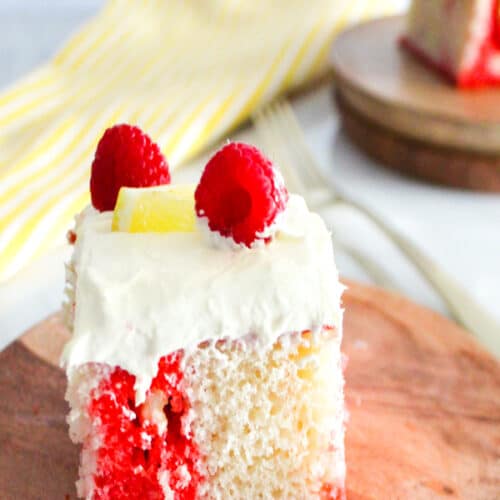 Raspberry Lemon Poke Cake Raspberry Lemon Poke Cake