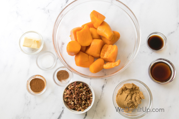Ingredients for Sweet Potato Casserole 
